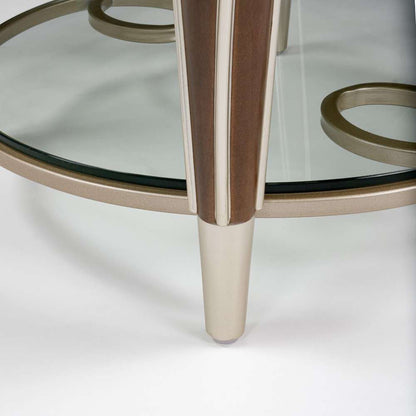 AICO by Michael Amini - Villa Cherie End Table - Hazelnut - N9008202-410 veiw 6