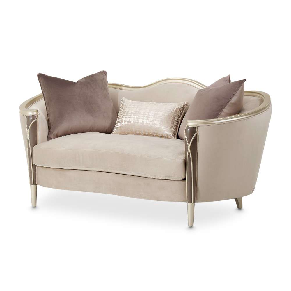 AICO by Michael Amini - Villa Cherie Loveseat - Porcini/Hazelnut - N9008825-PRCNI-410 veiw 5