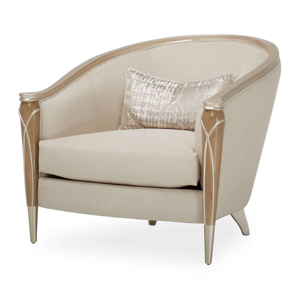AICO by Michael Amini - Villa Cherie Matching Chair - Pearl/Caramel - N9008835-PEARL-134 veiw 1