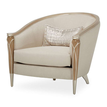 AICO by Michael Amini - Villa Cherie Matching Chair - Pearl/Caramel - N9008835-PEARL-134 veiw 1