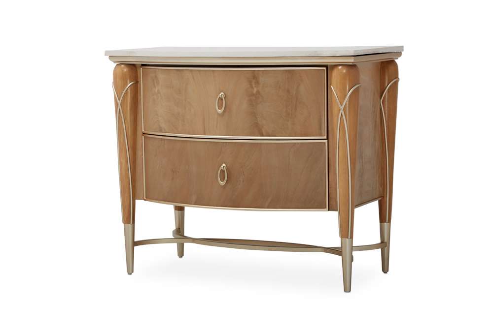 AICO by Michael Amini - Villa Cherie Nightstand - Caramel - N9008040-134 veiw 1