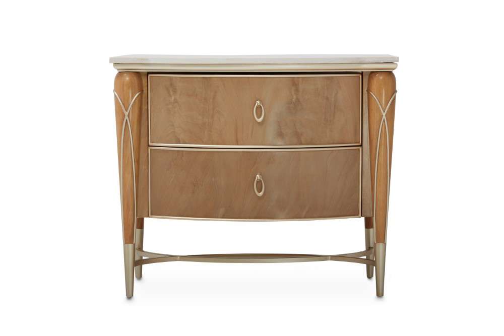 AICO by Michael Amini - Villa Cherie Nightstand - Caramel - N9008040-134 veiw 2