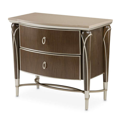 AICO by Michael Amini - VillaÂ Cherie Nightstand - Hazelnut - N9008040-410 veiw 1