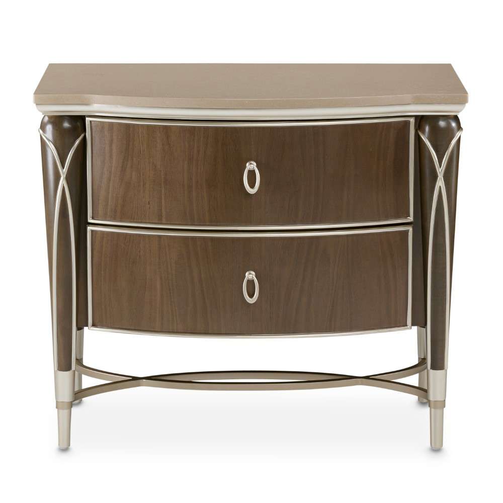 AICO by Michael Amini - VillaÂ Cherie Nightstand - Hazelnut - N9008040-410 veiw 2