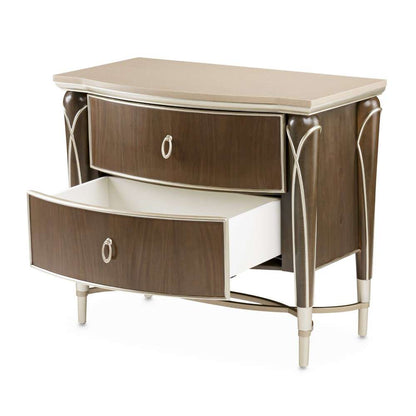 AICO by Michael Amini - VillaÂ Cherie Nightstand - Hazelnut - N9008040-410 veiw 5