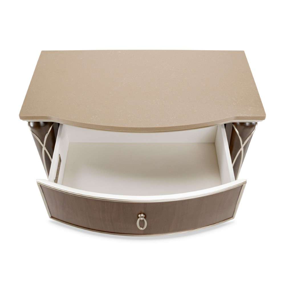 AICO by Michael Amini - VillaÂ Cherie Nightstand - Hazelnut - N9008040-410 veiw 7