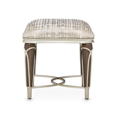 AICO by Michael Amini - Villa Cherie Ottoman - Bisque/Hazelnut - N9008875-BISQU-410 veiw 4
