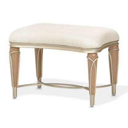 AICO by Michael Amini - Villa Cherie Ottoman - Pearl/Caramel - N9008875-PEARL-134 veiw 1