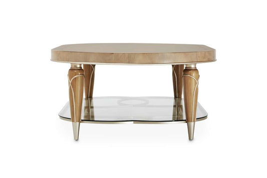 AICO by Michael Amini - Villa Cherie Oval Cocktail Table - Caramel - N9008201-134 veiw 1