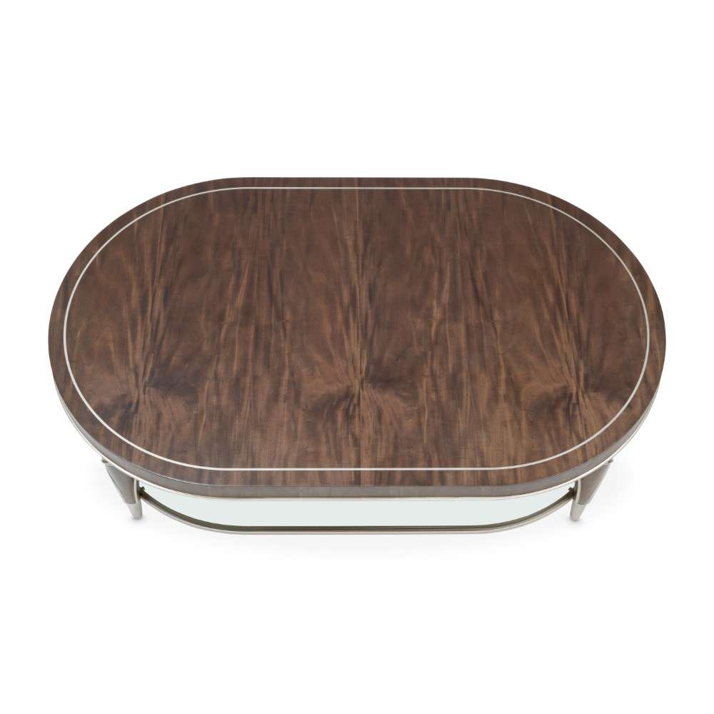 AICO by Michael Amini - VillaÂ Cherie Oval Cocktail Table - Hazelnut - N9008201-410 veiw 5