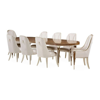 AICO by Michael Amini - VillaÂ Cherie Oval Dining Table - Hazelnut - N9008000-410 veiw 2