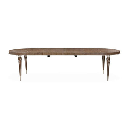 AICO by Michael Amini - VillaÂ Cherie Oval Dining Table - Hazelnut - N9008000-410 veiw 3