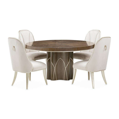 AICO by Michael Amini - VillaÂ Cherie Round Dining Table - Hazelnut - N9008001-410 veiw 2