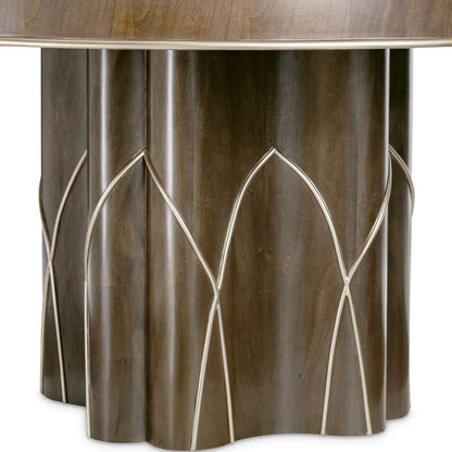 AICO by Michael Amini - VillaÂ Cherie Round Dining Table - Hazelnut - N9008001-410 veiw 3
