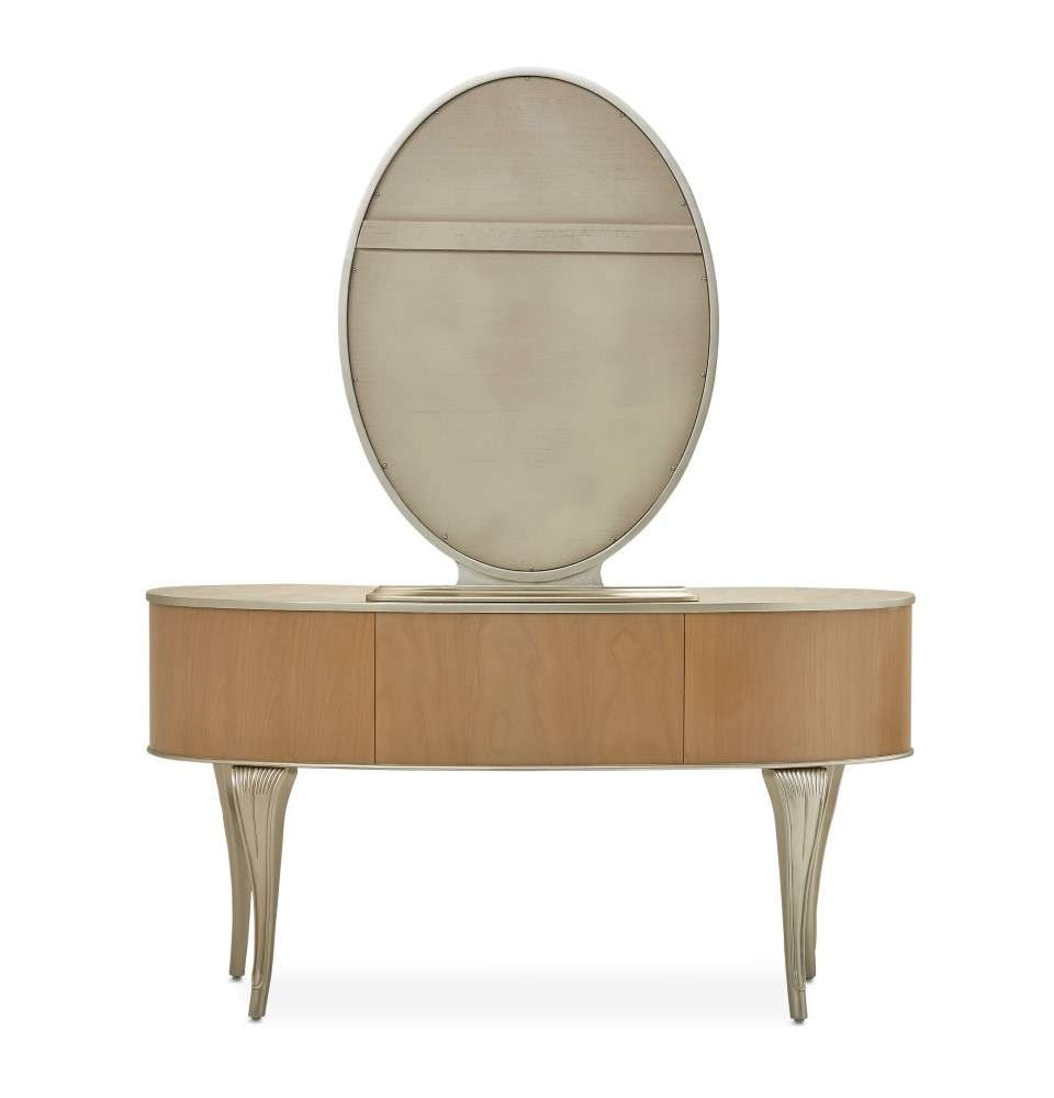AICO by Michael Amini - Villa Cherie Vanity with Mirror - Caramel - N9008000VAN2-134 veiw 5