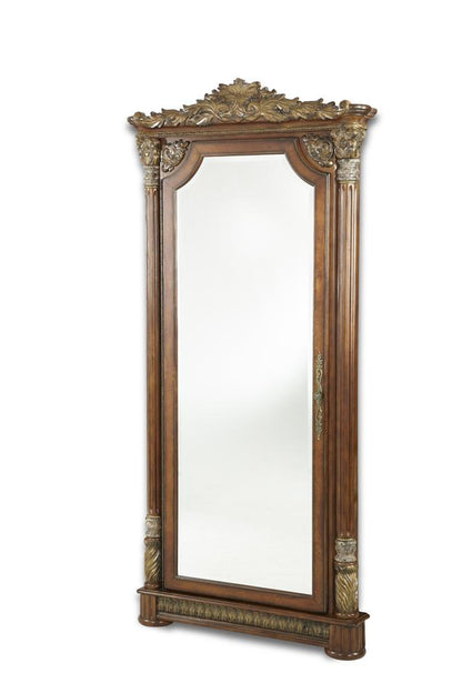 AICO by Michael Amini - Villa Valencia Accent Wall Mirror w/ Storage in Classic Chestnut - 72062-55 veiw 1