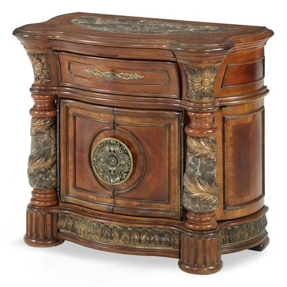 AICO by Michael Amini - Villa Valencia Bedside Chest in Classic Chestnut - 72040-55 veiw 1
