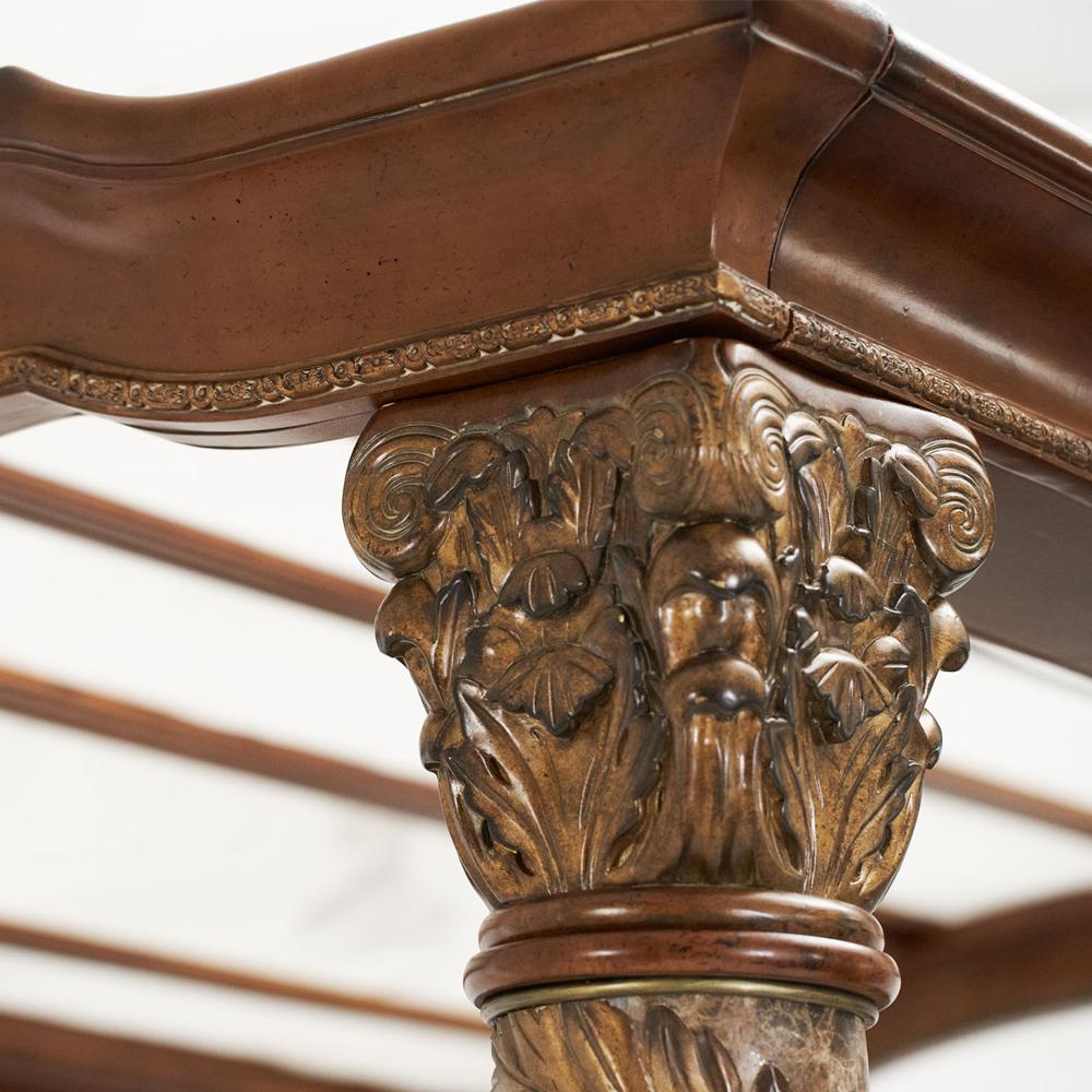 AICO by Michael Amini - Villa Valencia Cal. King Canopy Bed in Classic Chestnut - 72000CKCAN-55 veiw 5