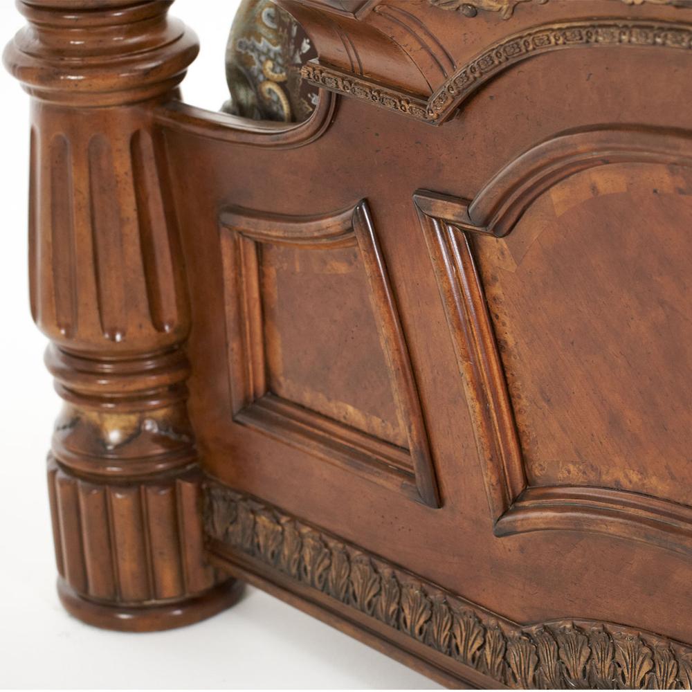 AICO by Michael Amini - Villa Valencia Cal. King Poster Bed in Classic Chestnut - 72000CKP-55 veiw 6
