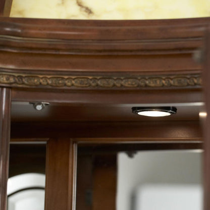 AICO by Michael Amini - Villa Valencia China and Buffet with Light Box in Classic Chestnut - 72005-6LB-55 veiw 5