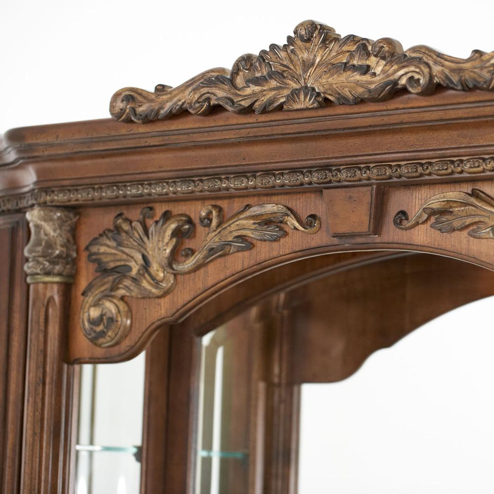AICO by Michael Amini - Villa Valencia Dresser and Mirror with Light Box in ClassicChestnut - 72050-60LB-55 veiw 3