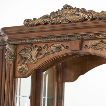 AICO by Michael Amini - Villa Valencia Dresser and Mirror with Light Box in ClassicChestnut - 72050-60LB-55 veiw 3
