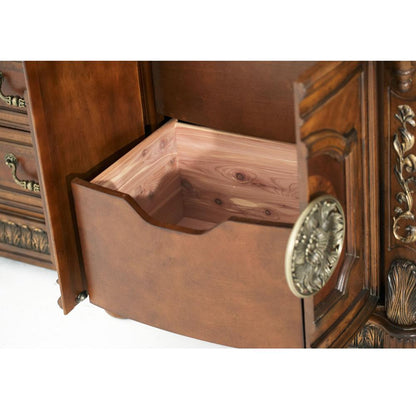 AICO by Michael Amini - Villa Valencia Dresser and Mirror with Light Box in ClassicChestnut - 72050-60LB-55 veiw 8