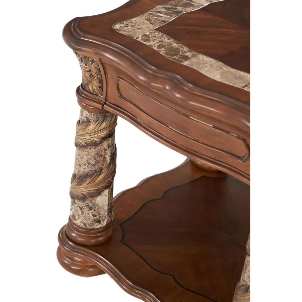 AICO by Michael Amini - Villa Valencia End Table in Classic Chestnut - 72202-55 veiw 3