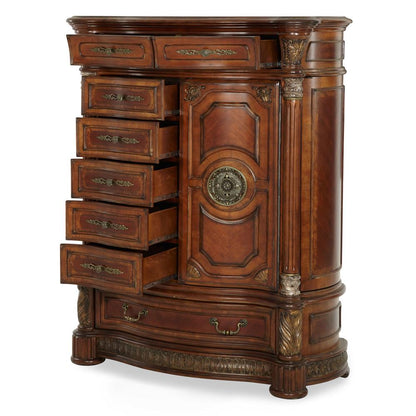 AICO by Michael Amini - Villa Valencia Gentlemans Chest in Classic Chestnut - 72070SA-55 veiw 3