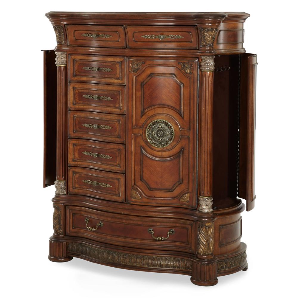 AICO by Michael Amini - Villa Valencia Gentlemans Chest in Classic Chestnut - 72070SA-55 veiw 5