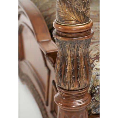 AICO by Michael Amini - Villa Valencia King Canopy Bed in Classic Chestnut - 72000EKCAN-55 veiw 8