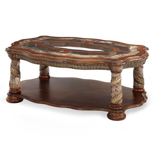 AICO by Michael Amini - Villa Valencia Rect. Cocktail Table in Classic Chestnut - 72201-55 veiw 1