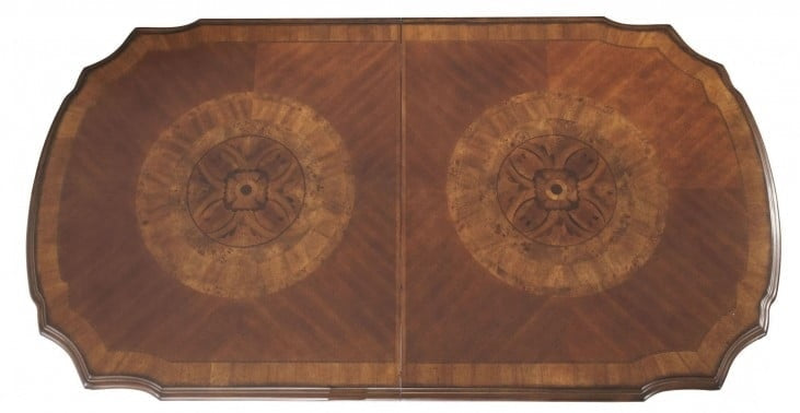 AICO by Michael Amini - Villa Valencia Rect. Dining Room Set w/ China/Buffet (12 pc) in Classic Chestnut - 72000DRS11CB-55 veiw 6
