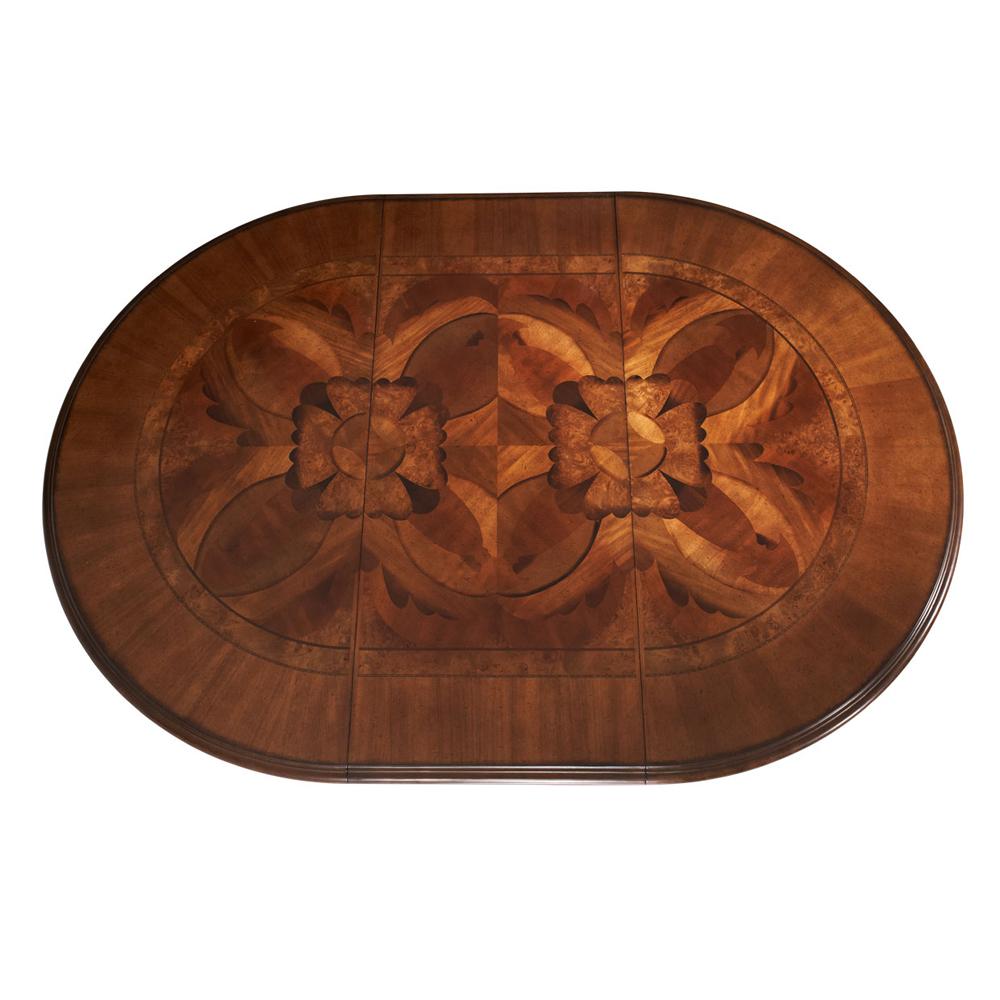 AICO by Michael Amini - Villa Valencia Round Dining Table in Classic Chestnut - 72001-55 veiw 4