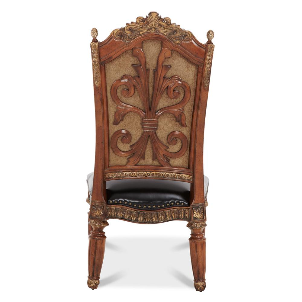 AICO by Michael Amini - Villa Valencia Side Chair in Classic Chestnut (Set of 2) - 72003-55 veiw 2