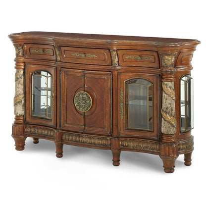 AICO by Michael Amini - Villa Valencia Sideboard and Mirror in Classic Chestnut - 72007-67-55 veiw 2