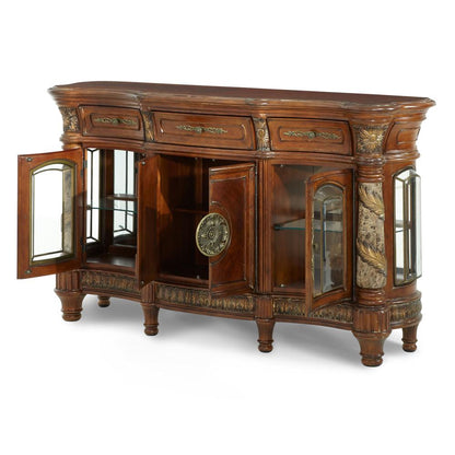 AICO by Michael Amini - Villa Valencia Sideboard and Mirror in Classic Chestnut - 72007-67-55 veiw 3