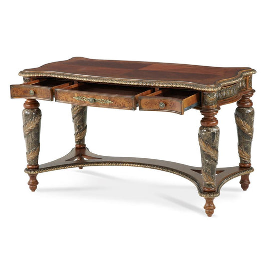 AICO by Michael Amini - Villa Valencia Writing Desk in Classic Chestnut - 72277-55 veiw 2