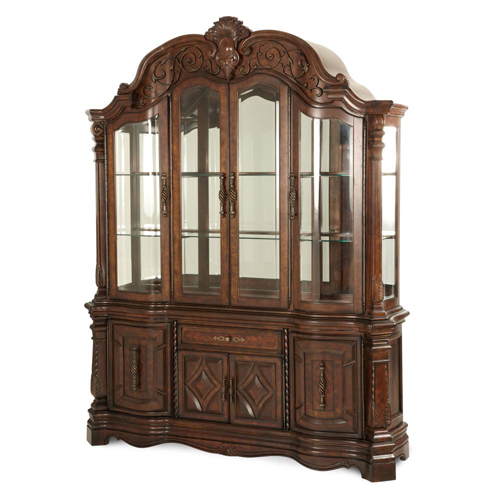 AICO by Michael Amini - Windsor Court China and Buffet in Vintage Fruitwood - 70005-6-54 veiw 1