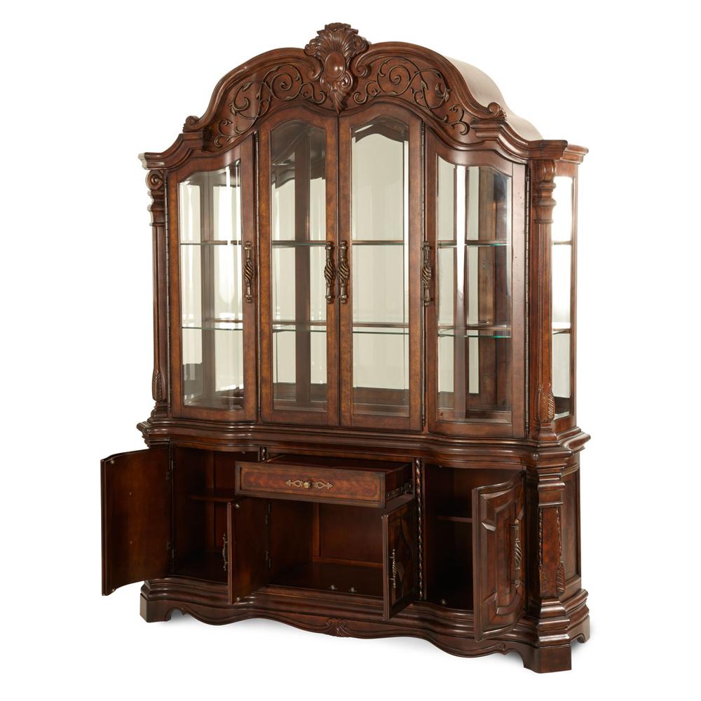 AICO by Michael Amini - Windsor Court China and Buffet in Vintage Fruitwood - 70005-6-54 veiw 3