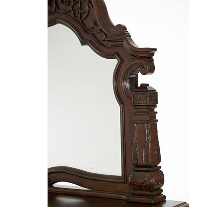 AICO by Michael Amini - Windsor Court Dresser and Mirror in Vintage Fruitwood - 70050SA-60-54 veiw 4