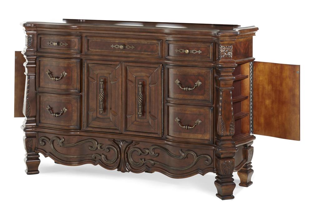 AICO by Michael Amini - Windsor Court Dresser in Vintage Fruitwood - 70050SA-54 veiw 2