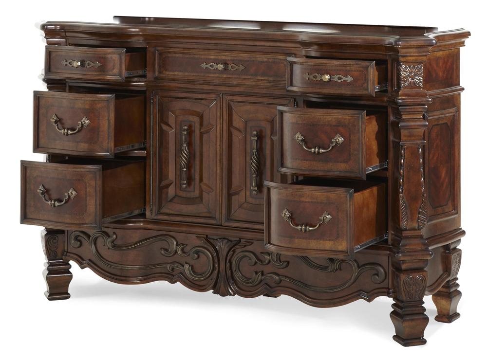 AICO by Michael Amini - Windsor Court Dresser in Vintage Fruitwood - 70050SA-54 veiw 4