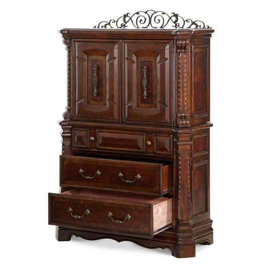 AICO by Michael Amini - Windsor Court Gentlemans Chest in Vintage Fruitwood - 70070SA-54 veiw 2