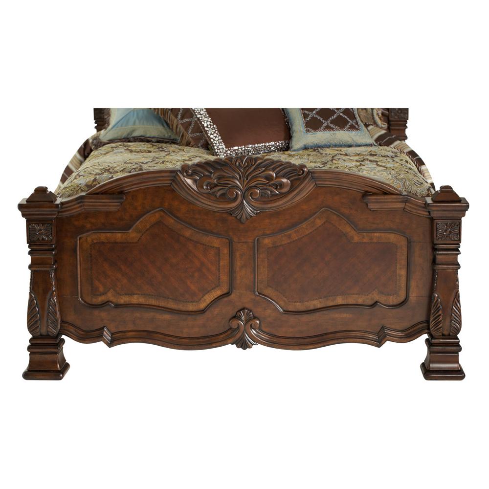 AICO by Michael Amini - Windsor Court King Mansion Bed in Vintage Fruitwood - 70000EKMB-54 veiw 2