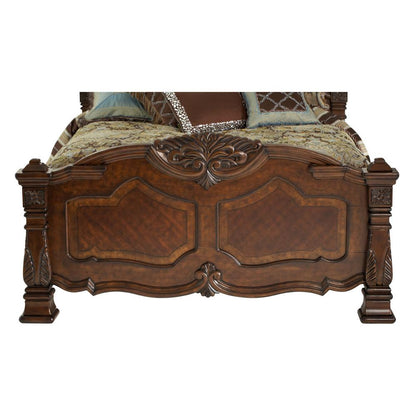 AICO by Michael Amini - Windsor Court King Mansion Bed in Vintage Fruitwood - 70000EKMB-54 veiw 2