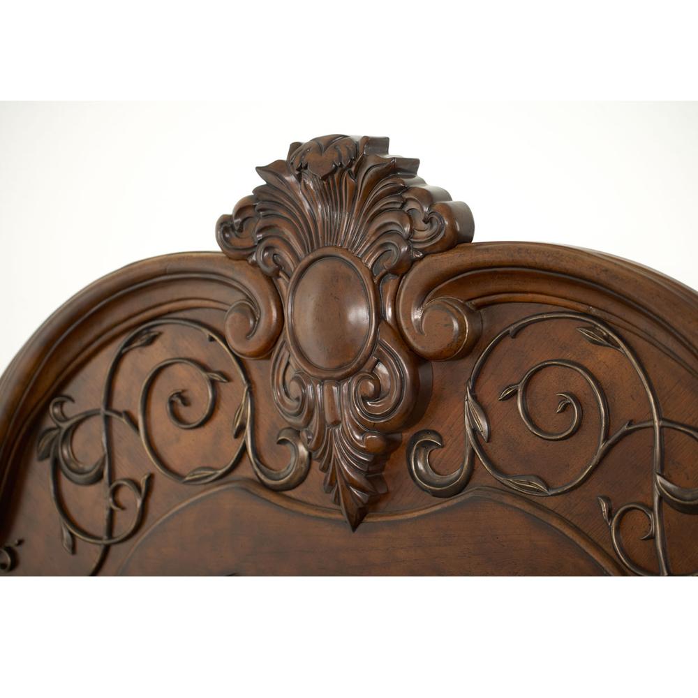 AICO by Michael Amini - Windsor Court King Mansion Bed in Vintage Fruitwood - 70000EKMB-54 veiw 4