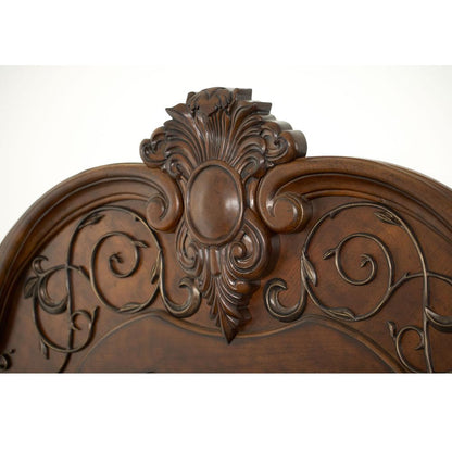 AICO by Michael Amini - Windsor Court King Mansion Bed in Vintage Fruitwood - 70000EKMB-54 veiw 4