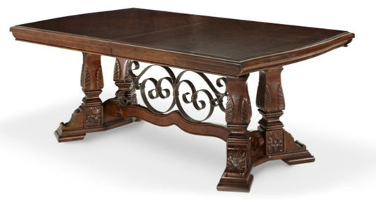 AICO by Michael Amini - Windsor Court Rect. Dining Table in Vintage Fruitwood - 70002-54 veiw 1