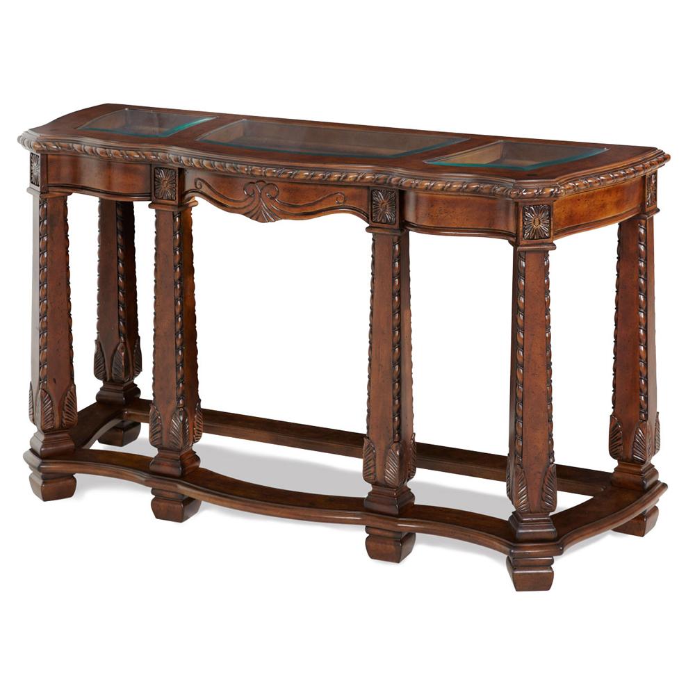 AICO by Michael Amini - Windsor Court Sofa Table in Vintage Fruitwood - 70203-54 veiw 1